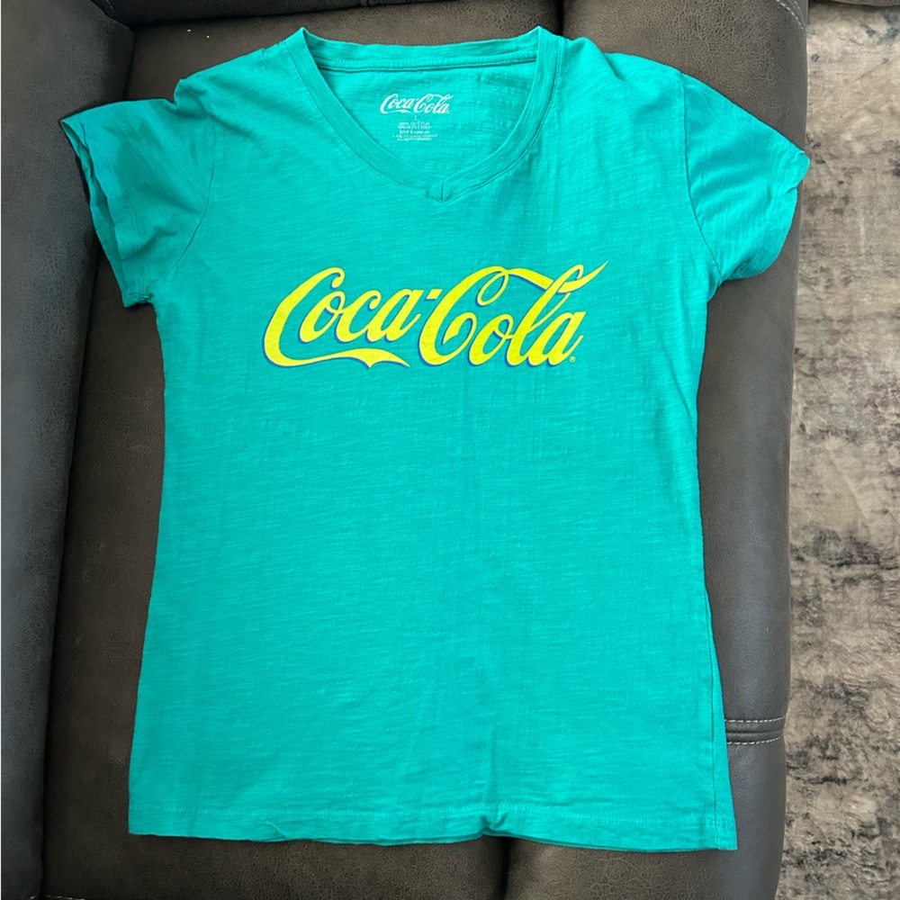 Coca-Cola Turquoise Tee with White Logo